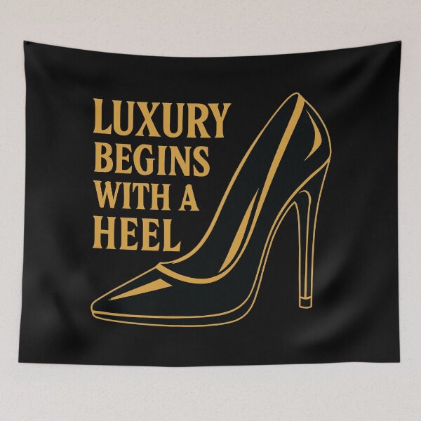 Item preview, Luxury High Heel – Elegant Gold Design Slogan designed and sold by Pineapple-Tree.