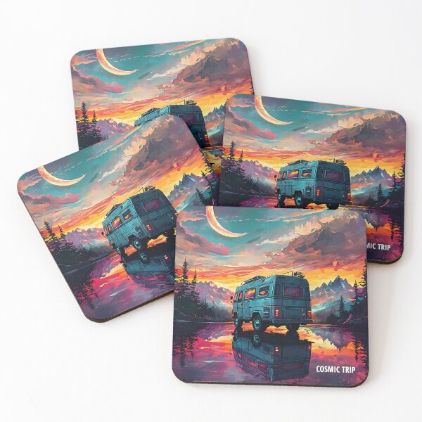 Item preview, COSMIC TRIP - Surreal Van Life Architecture Art designed and sold by Modern Nest Art.