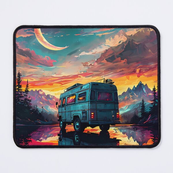 Item preview, COSMIC TRIP - Surreal Van Life Architecture Art designed and sold by Modern Nest Art.