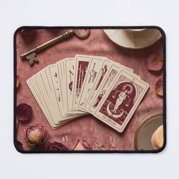 Item preview, Tarot Flatlay Still Life Witchcore Wall Art Velvet Mystical Tarot Reader Aesthetic Print designed and sold by Noctavia07.