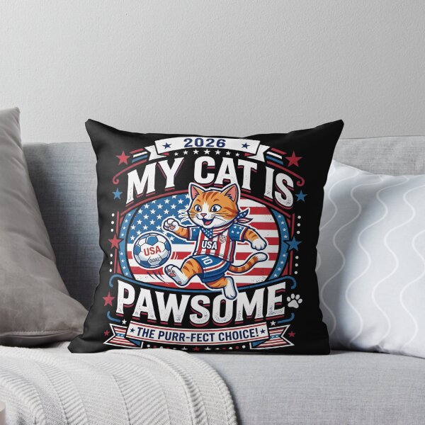 Item preview, Soccer Cat in Red, White and Blue designed and sold by MimsTees.