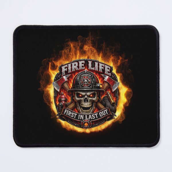 Item preview, Fire Life First In Last Out Firefighter Skull Design designed and sold by artistwill.