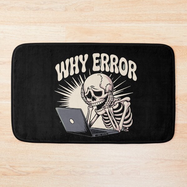 Item preview, Why Error Skeleton Sticker | Funny Programmer & Tech Support Design designed and sold by Raw Tigers.