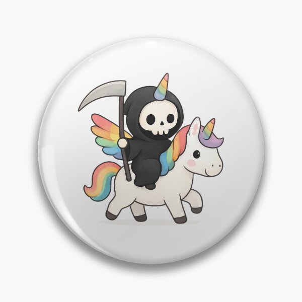 Item preview, Unicorn Death with flowers designed and sold by uunaa.