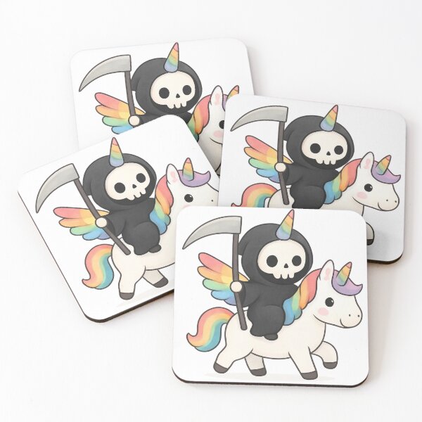 Item preview, Unicorn Death with flowers designed and sold by uunaa.