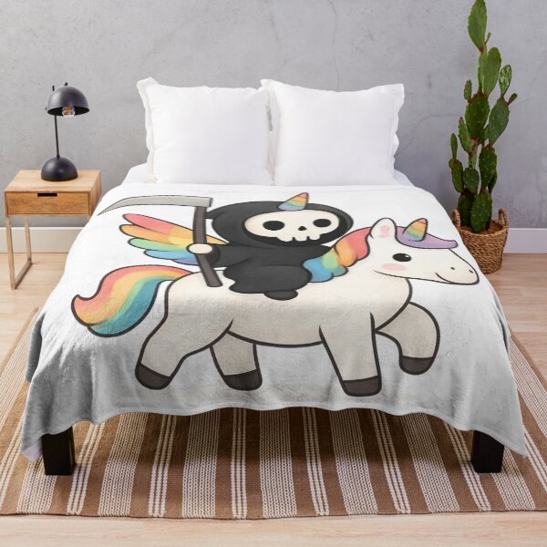 Item preview, Unicorn Death with flowers designed and sold by uunaa.