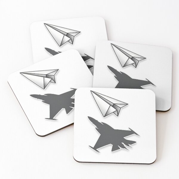 Item preview, Paper Plane Casting Fighter Jet Shadow Minimalist Design on Dark designed and sold by ByJD Assembly.