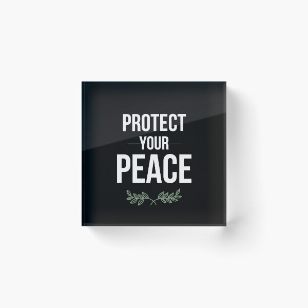 Item preview, Protect Your Peace Minimal Self Care Quote Aesthetic Botanical Design designed and sold by Uvclick.
