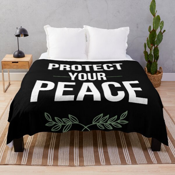 Item preview, Protect Your Peace Minimal Self Care Quote Aesthetic Botanical Design designed and sold by Uvclick.