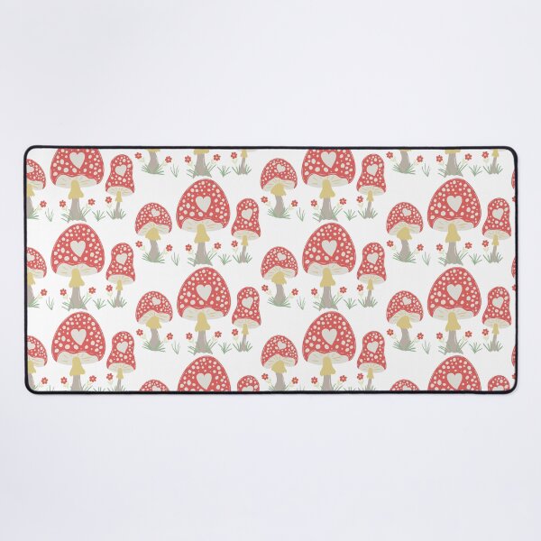 Item preview, 3 Red Mushrooms with Red Flowers and Greenery designed and sold by amegaitdesign.