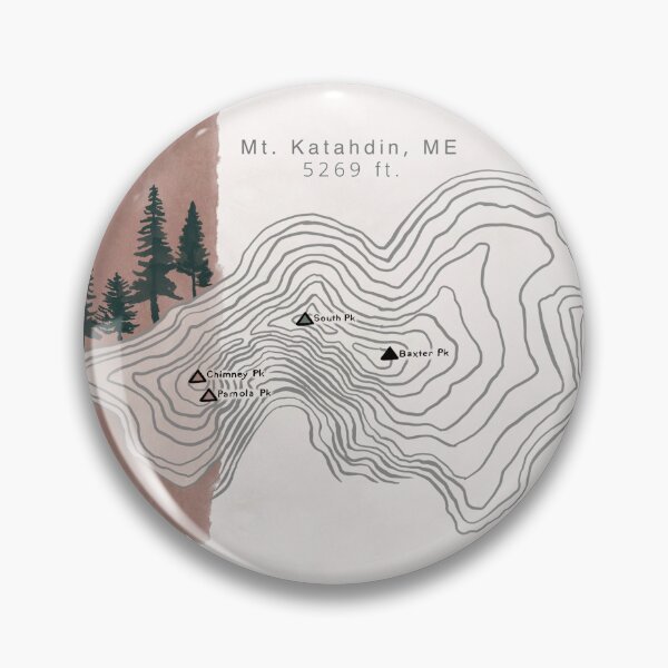 Item preview, Mt Katahdin Hiking Map designed and sold by Spilled--Ink.