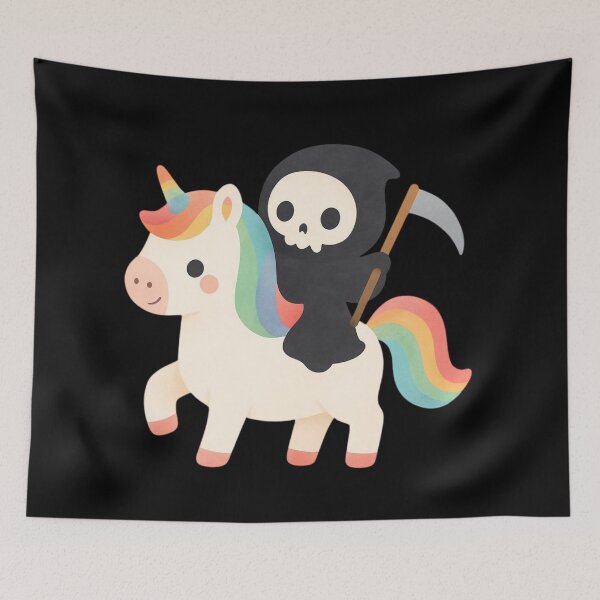 Item preview,  Unicorn Death with flowers designed and sold by uunaa.