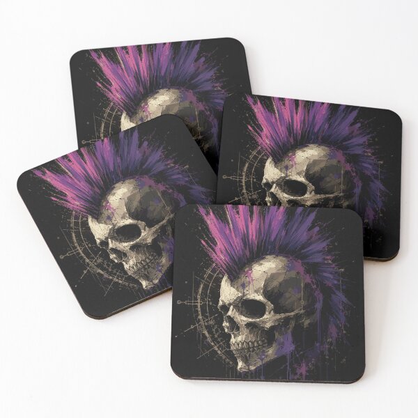 Item preview, Punk Skull with Mohawk designed and sold by drizzd.