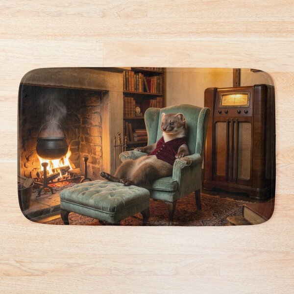 Item preview, Stoat Relaxes Fireside in His Home  designed and sold by Tridentulus.