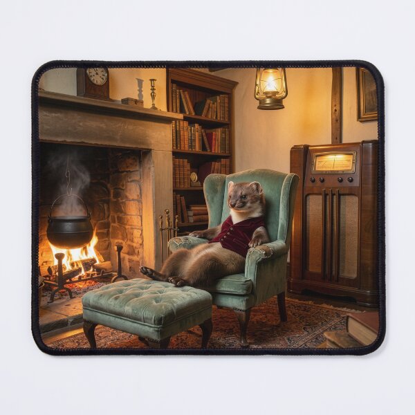 Item preview, Stoat Relaxes Fireside in His Home  designed and sold by Tridentulus.