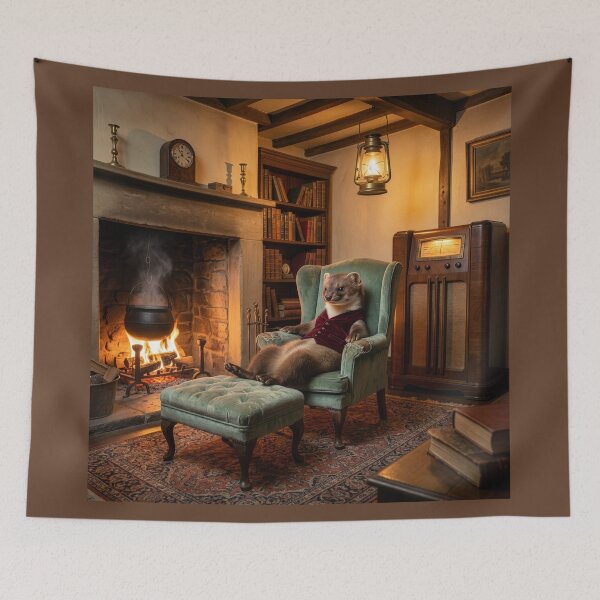Item preview, Stoat Relaxes Fireside in His Home  designed and sold by Tridentulus.