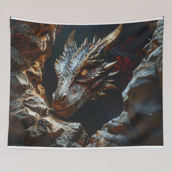 Item preview, Epic Fantasy Dragon Portrait with Dramatic Lighting designed and sold by BetweenForms.