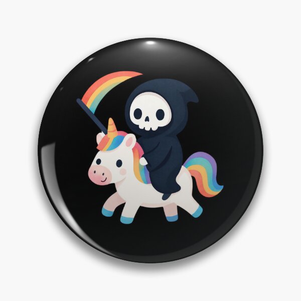 Item preview, Unicorn Death with flowers designed and sold by uunaa.