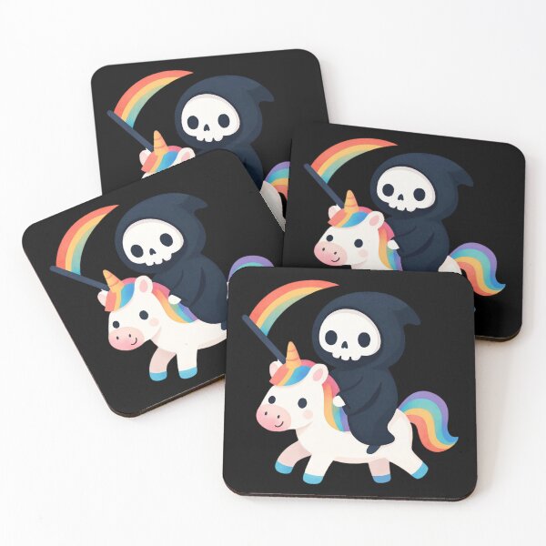 Item preview, Unicorn Death with flowers designed and sold by uunaa.