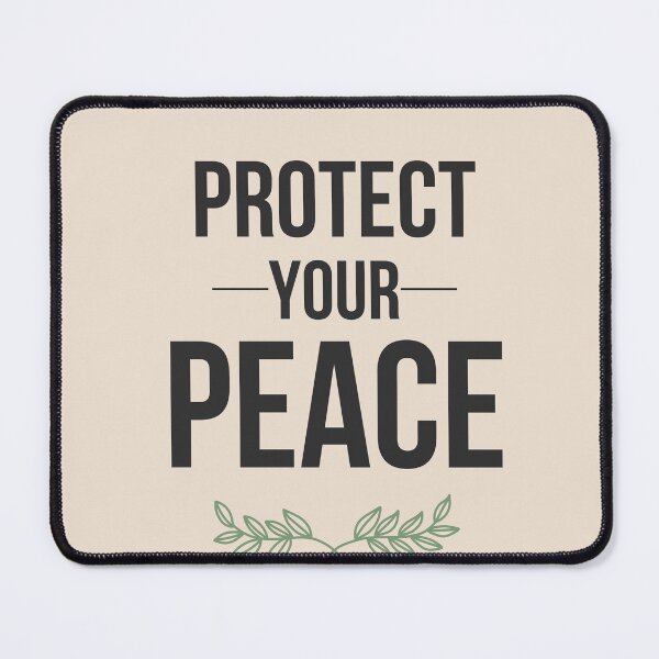 Item preview, Protect Your Peace Beige Aesthetic Self Care Minimal Botanical Quote Design designed and sold by Uvclick.