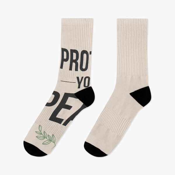 Item preview, Protect Your Peace Beige Aesthetic Self Care Minimal Botanical Quote Design designed and sold by Uvclick.