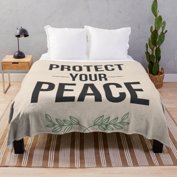 Item preview, Protect Your Peace Beige Aesthetic Self Care Minimal Botanical Quote Design designed and sold by Uvclick.