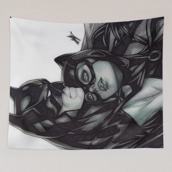 Item preview, Batman & Catwoman ~ Bruce wayne & Selina Kyle designed and sold by Mustafa Amer.