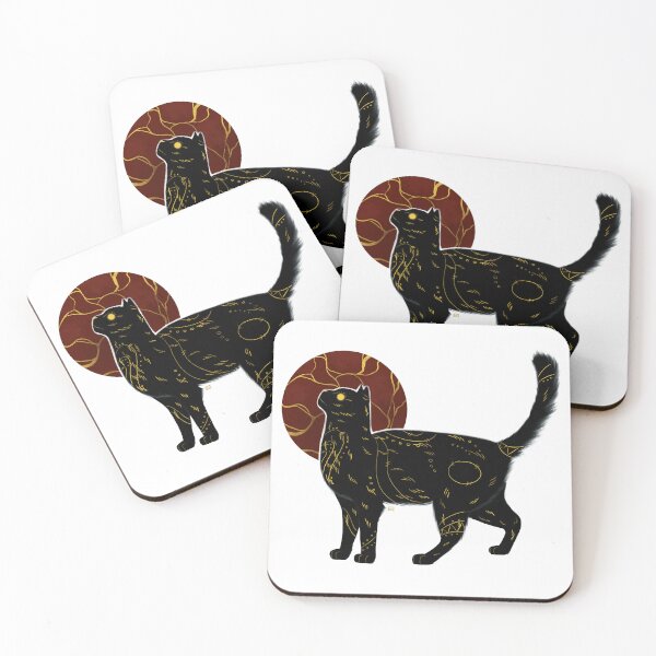 Item preview, Witchy Black Solar Cat – Mystical and Esoteric Art designed and sold by InkAndFurStudio.