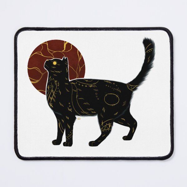 Item preview, Witchy Black Solar Cat – Mystical and Esoteric Art designed and sold by InkAndFurStudio.
