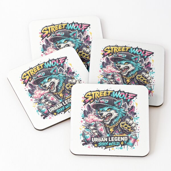 Item preview, Street Wolf - Urban Legend Stay Wild Graffiti Wolf Streetwear Design, designed and sold by LunaPrintCo.