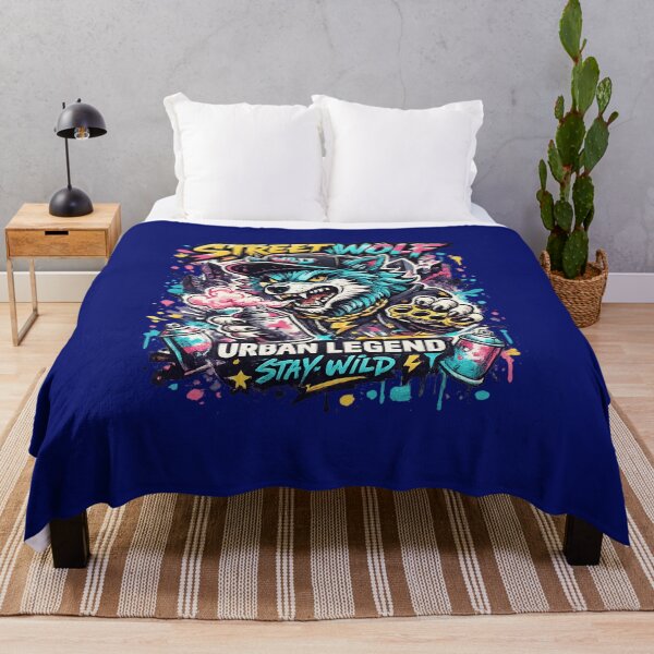 Item preview, Street Wolf - Urban Legend Stay Wild Graffiti Wolf Streetwear Design, designed and sold by LunaPrintCo.