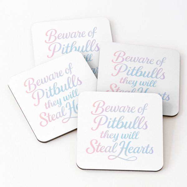 Item preview, Beware of Pitbulls They Will Steal Hearts - Pastel Gradient Typography designed and sold by My Pitbull Place.