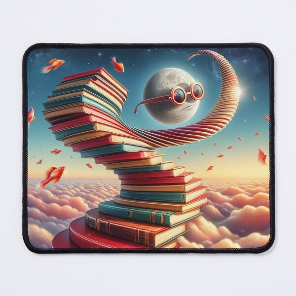 Item preview, Cosmic Book Staircase – Surreal Fantasy Sky designed and sold by Dogandesighn.
