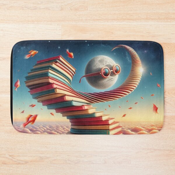 Item preview, Cosmic Book Staircase – Surreal Fantasy Sky designed and sold by Dogandesighn.