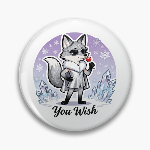 Item preview, Cold Silver Fox Sticker YOU WISH 13 designed and sold by HealthyEnvy.