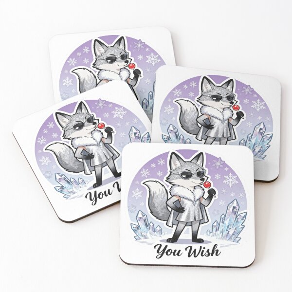 Item preview, Cold Silver Fox Sticker YOU WISH 13 designed and sold by HealthyEnvy.