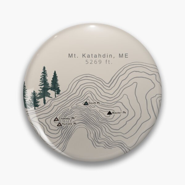 Item preview, Mt Katahdin Hiking Map designed and sold by Spilled--Ink.