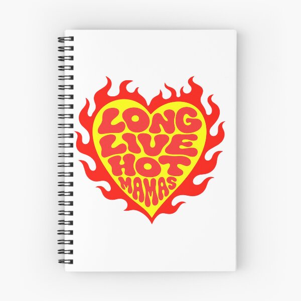 Item preview, Long Live Hot Mamas Flaming Heart in Red and Yellow Mother's Day Design designed and sold by yellowpumkin.