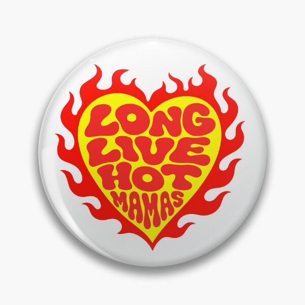 Item preview, Long Live Hot Mamas Flaming Heart in Red and Yellow Mother's Day Design designed and sold by yellowpumkin.