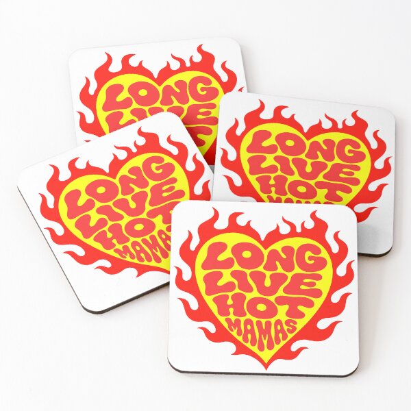 Item preview, Long Live Hot Mamas Flaming Heart in Red and Yellow Mother's Day Design designed and sold by yellowpumkin.