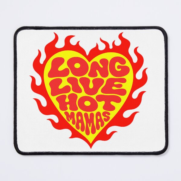Item preview, Long Live Hot Mamas Flaming Heart in Red and Yellow Mother's Day Design designed and sold by yellowpumkin.