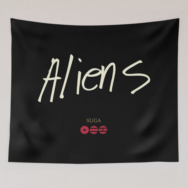 Item preview, Bts aliens by suga (black background) designed and sold by nelkrshop.