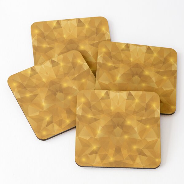 Item preview, Abstract gold triangle geometrical background designed and sold by IrinaGuArt.
