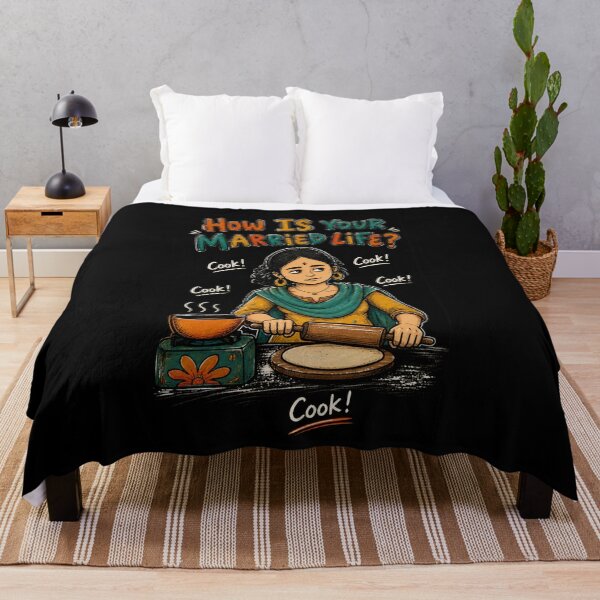 Item preview, How Is Your Married Life Funny Cooking Wife Meme designed and sold by FEEL GOOD CLUB DESIGNS.