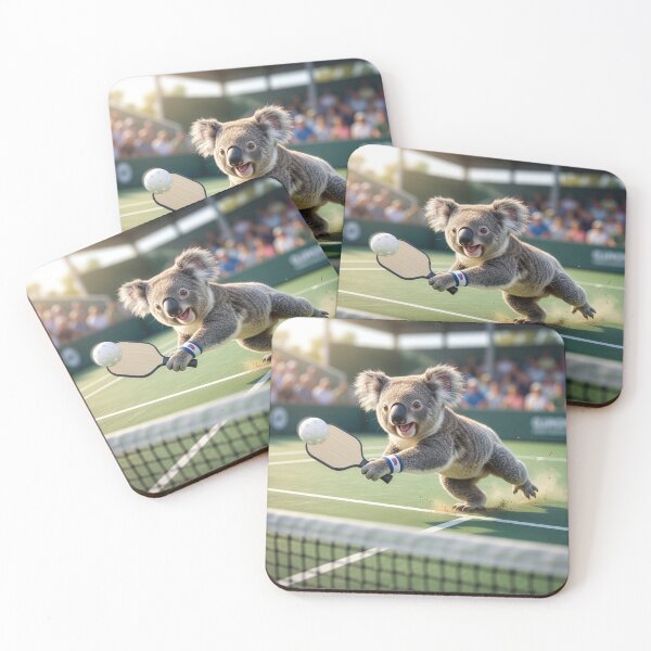 Item preview, Lively Koala Plays Pickleball with Dogged Determination designed and sold by Tridentulus.