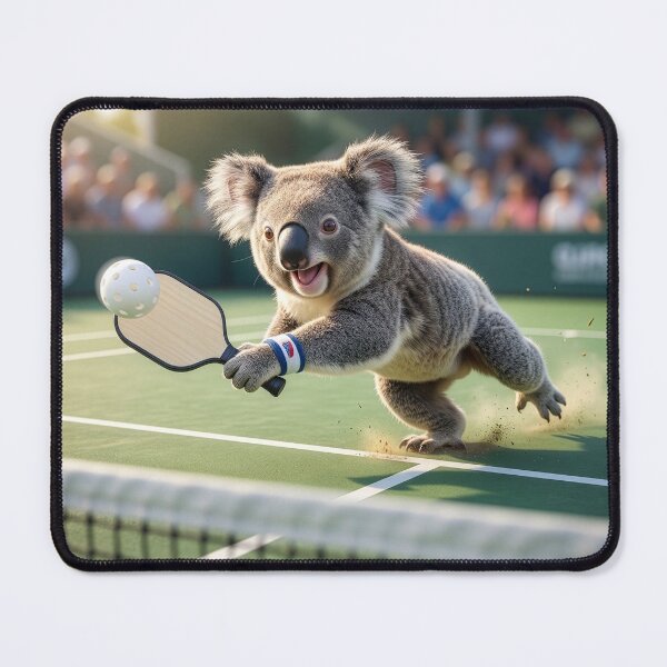 Item preview, Lively Koala Plays Pickleball with Dogged Determination designed and sold by Tridentulus.