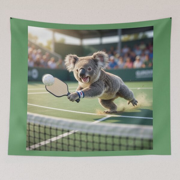 Item preview, Lively Koala Plays Pickleball with Dogged Determination designed and sold by Tridentulus.