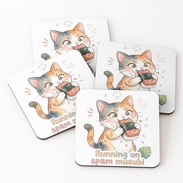 Item preview, Spam Musubi Lani Cat – Running on Hawaiian Snacks Cute Tabby Design designed and sold by LaniDigitalNook.