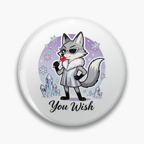 Item preview, Cold Silver Fox Sticker YOU WISH 14 designed and sold by HealthyEnvy.