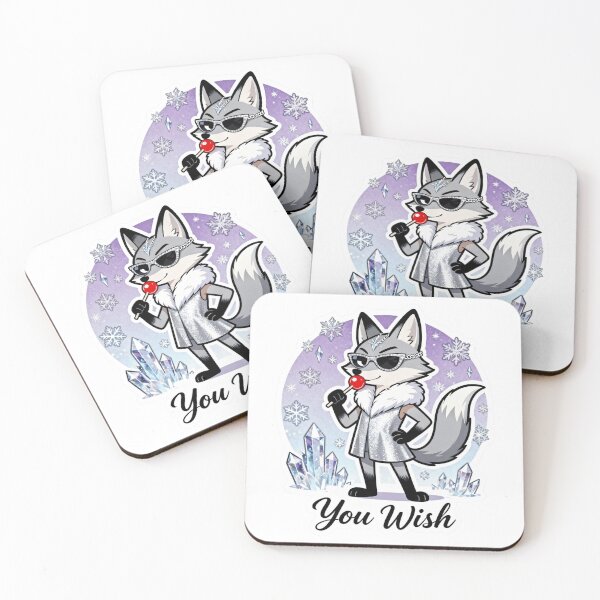 Item preview, Cold Silver Fox Sticker YOU WISH 14 designed and sold by HealthyEnvy.